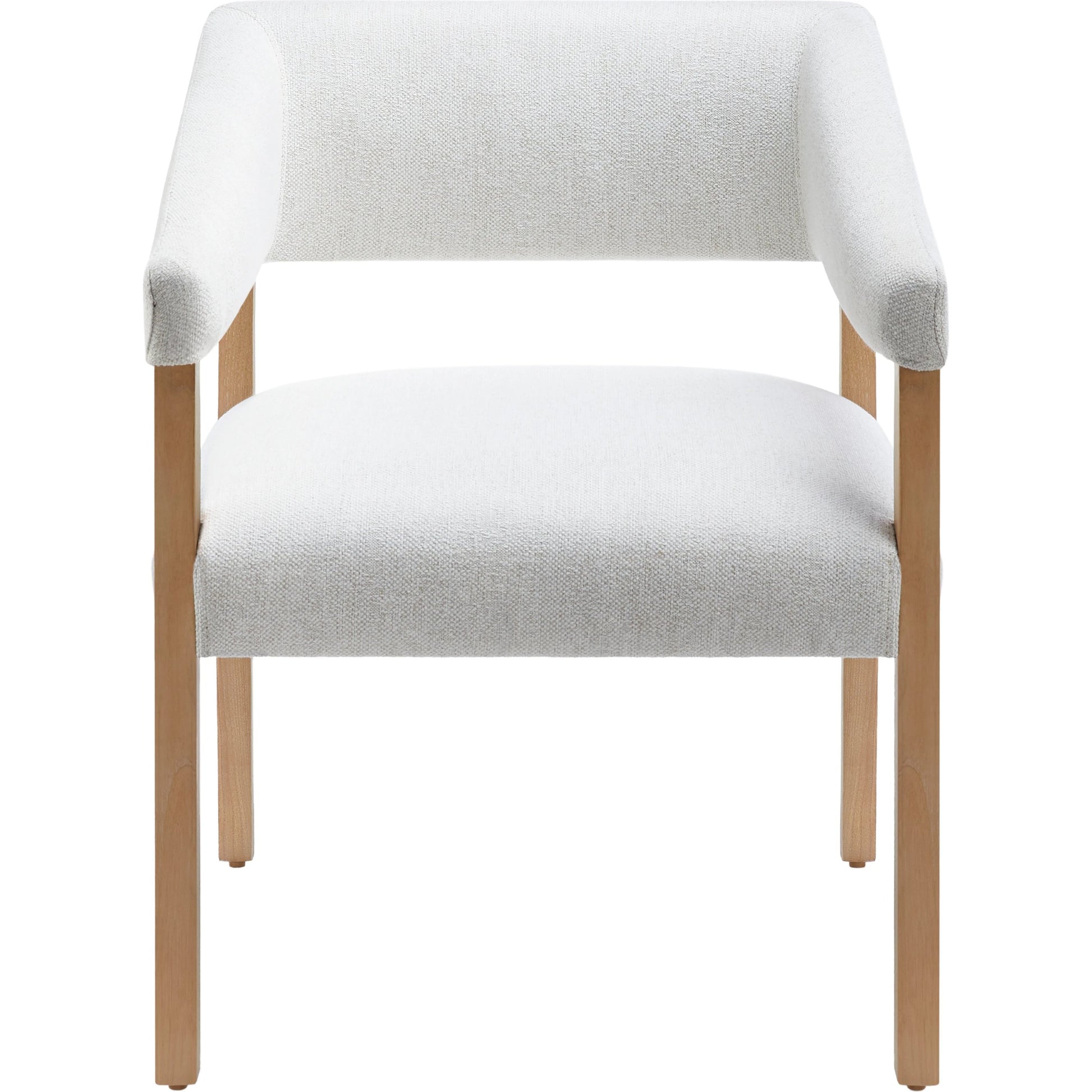 Grace Dining Chair - 497029 by Surya in cream, clear and wood finish. Made from top: polyesterupholstery: polyester, base: beech wood, fill: 100% polyurethane foam in a modern style.