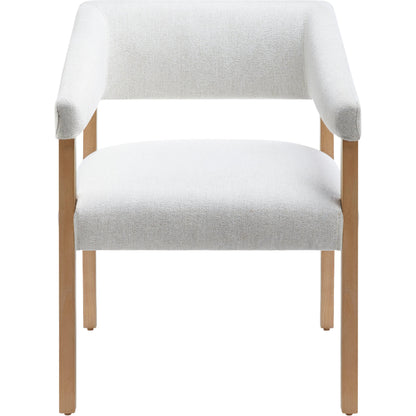 Grace Dining Chair - 497029 by Surya in cream, clear and wood finish. Made from top: polyesterupholstery: polyester, base: beech wood, fill: 100% polyurethane foam in a modern style.