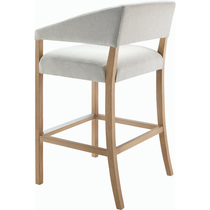 Grace Bar Stool - 497032 by Surya in cream, clear and wood finish. Made from top: polyesterupholstery: polyester, base: beech wood, fill: 100% polyurethane foam in a modern style.