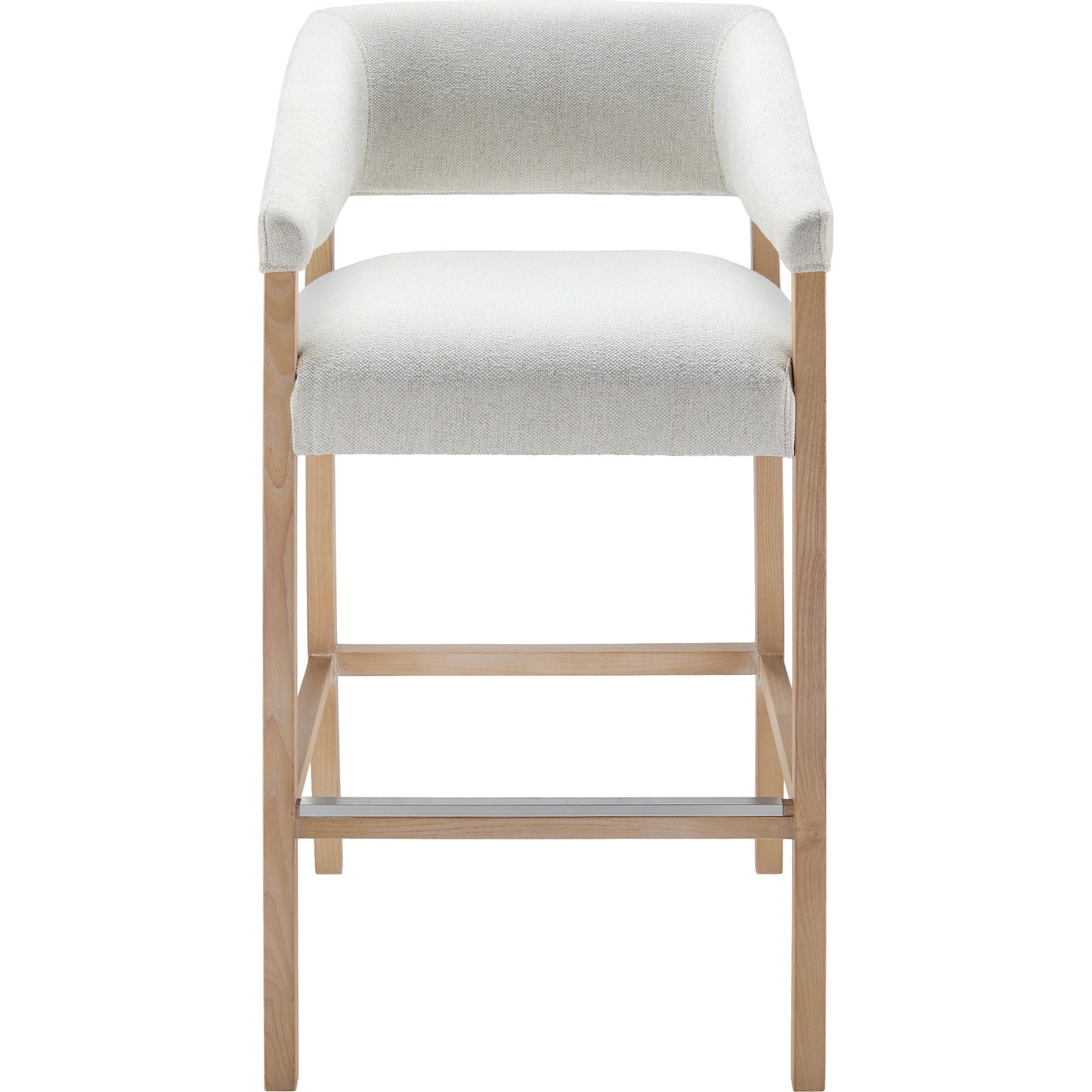 003 SI-2053416 | Additional Silo | Grace Bar Stool - 497032 by Surya in cream, clear and wood finish. Made from top: polyesterupholstery: polyester, base: beech wood, fill: 100% polyurethane foam in a modern style.