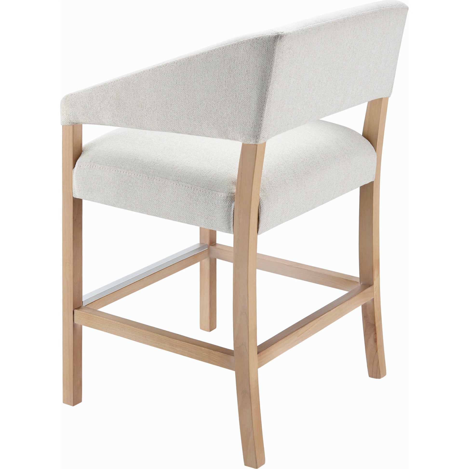 Grace Counter Stool - 497035 by Surya in cream, clear and wood finish. Made from upholstery: polyester, base: beech wood, fill: 100% polyurethane foam in a modern style.
