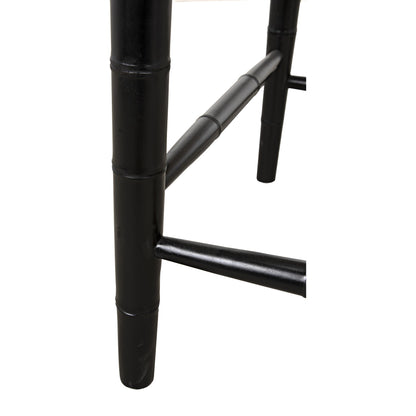 Colonial Bamboo Side Chair by Noir in hand rubbed black. Made from mahogany in a traditional style.