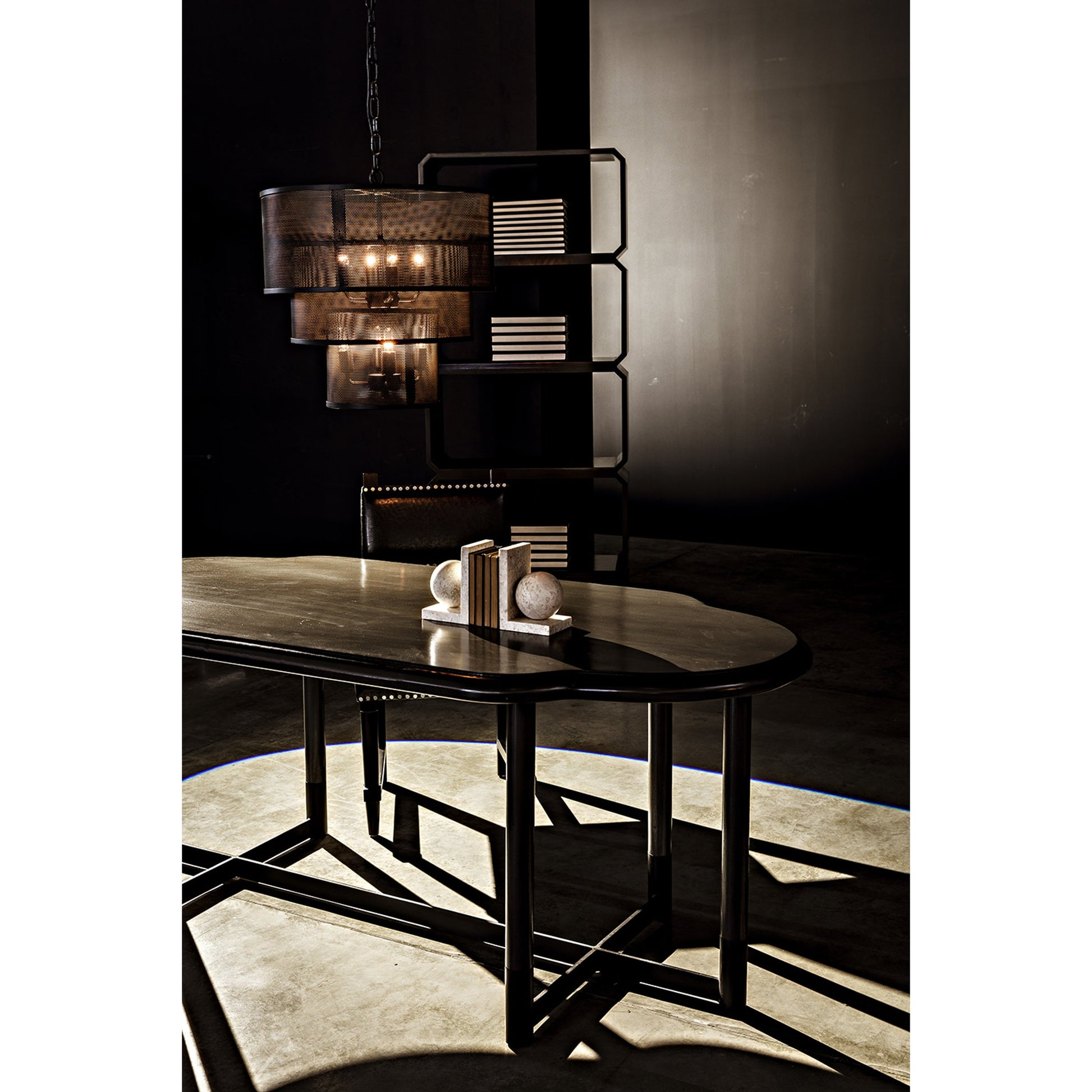 Kerouac Chair by Noir in distressed brown. Made from birch in a traditional style.