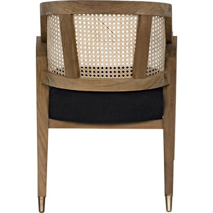 Chloe Chair by Noir in teak. Made from teak in a transitional style.