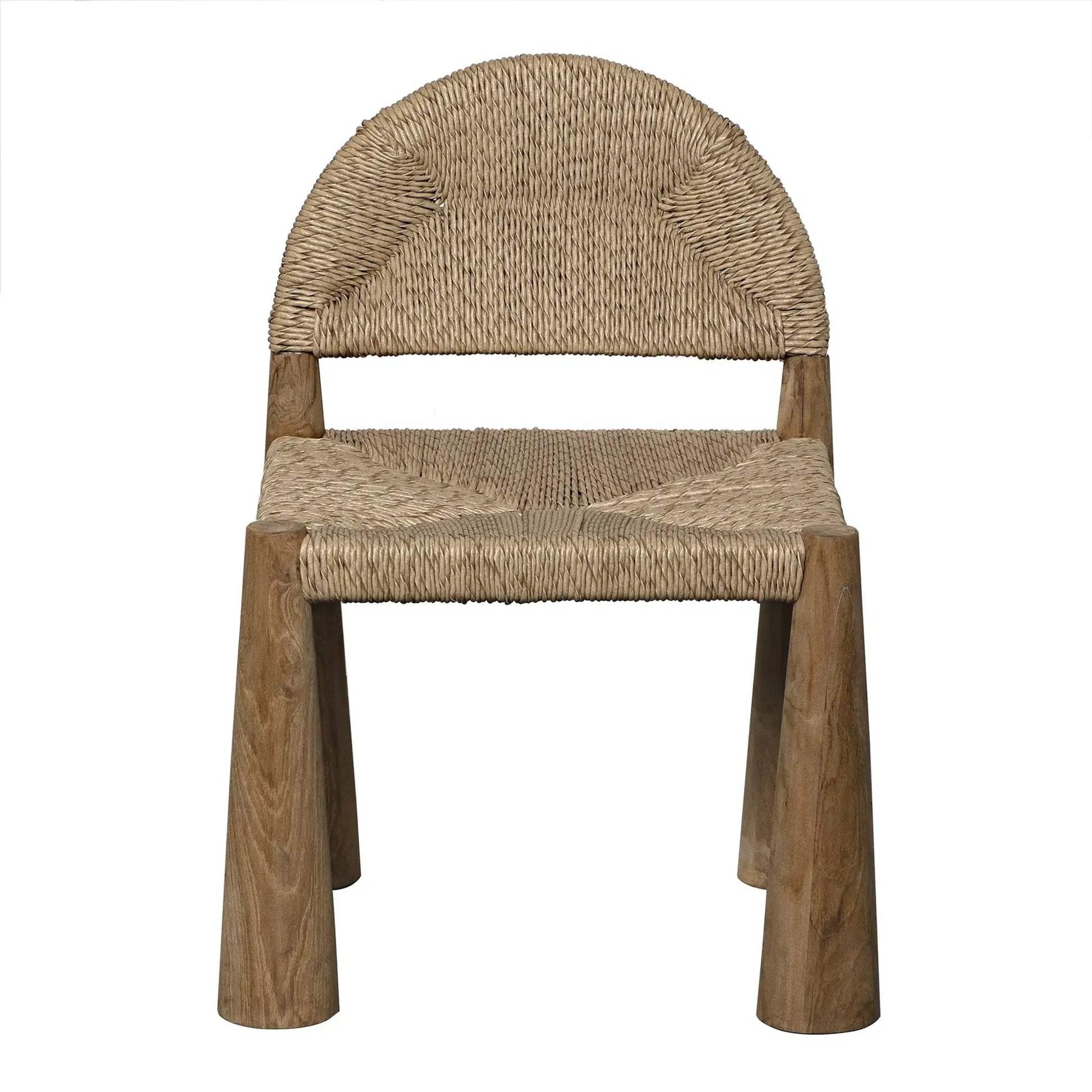 Laredo Chair with Synthetic Woven by Noir in clear coat flat. Made from teak and synthetic woven in a modern style.