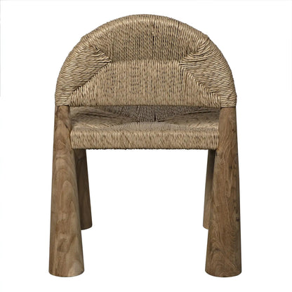 Laredo Chair with Synthetic Woven by Noir in clear coat flat. Made from teak and synthetic woven in a modern style.