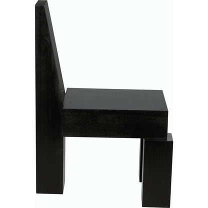 Murry Chair by Noir in hand rubbed black. Made from mahogany in a modern style.