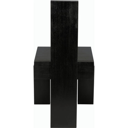 Murry Chair by Noir in hand rubbed black. Made from mahogany in a modern style.
