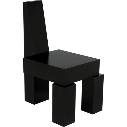 Murry Chair by Noir in hand rubbed black. Made from mahogany in a modern style.