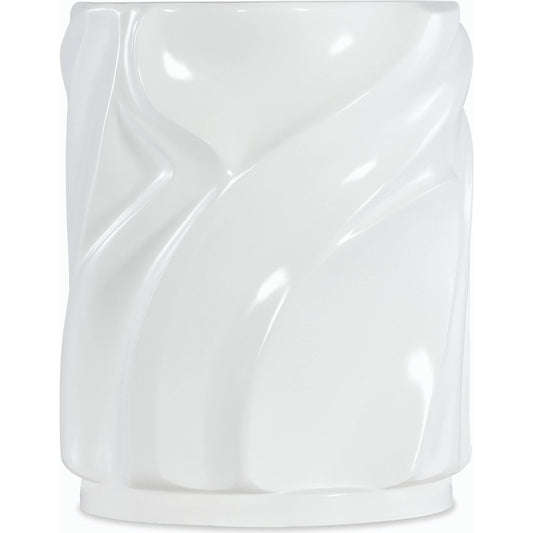 Melange Alabaster End Table by Hooker Furniture in whites, creams, beiges and white finish. Made from unique in a modern style.