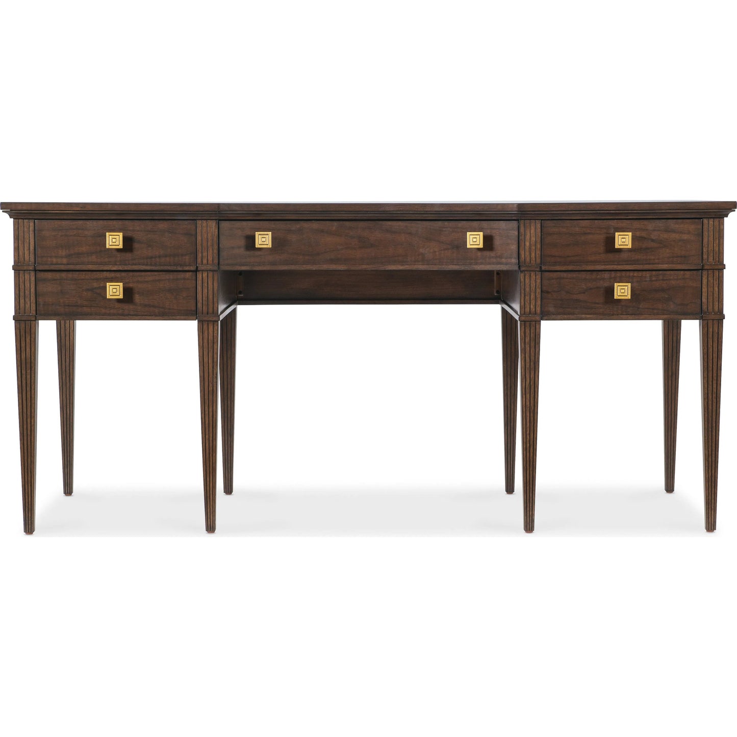 003 SI-2250698 | Additional Silo | Diplomat Diplomat Writing Desk by Hooker Furniture in dark wood and walnut. Made from unique in a traditional style.