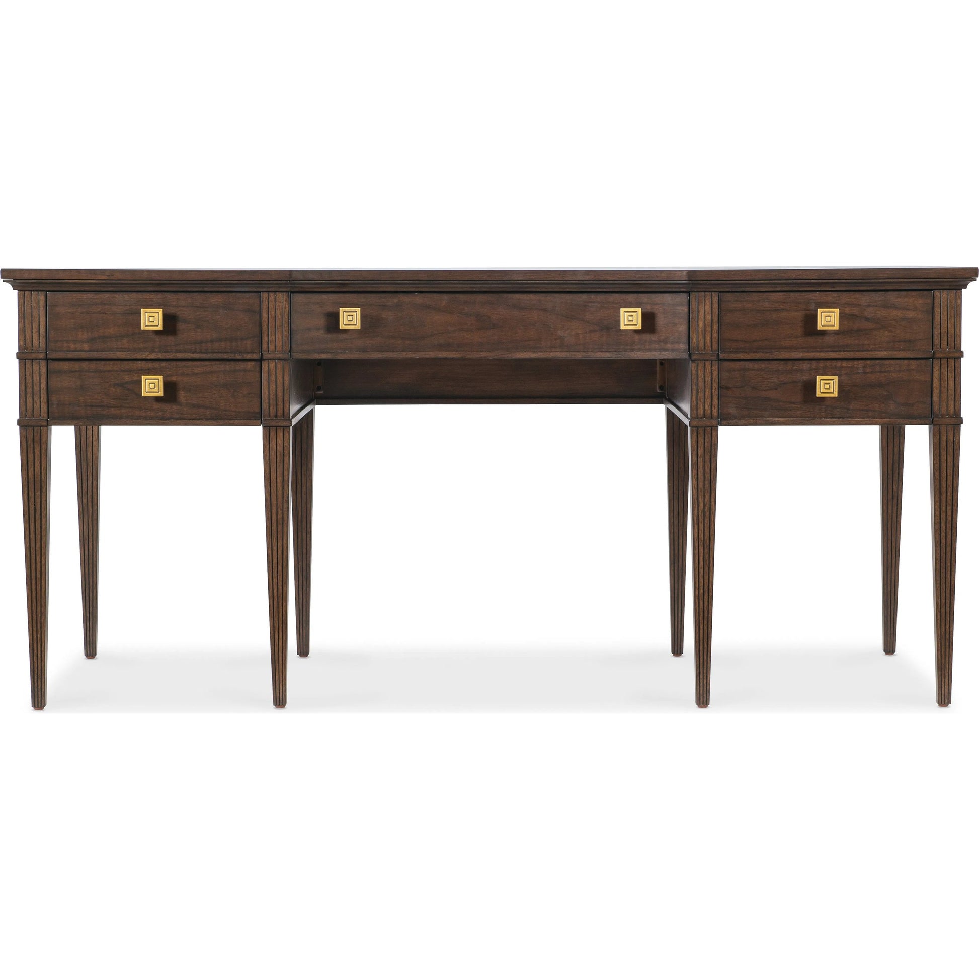 Diplomat Diplomat Writing Desk by Hooker Furniture in dark wood and walnut. Made from unique in a traditional style.
