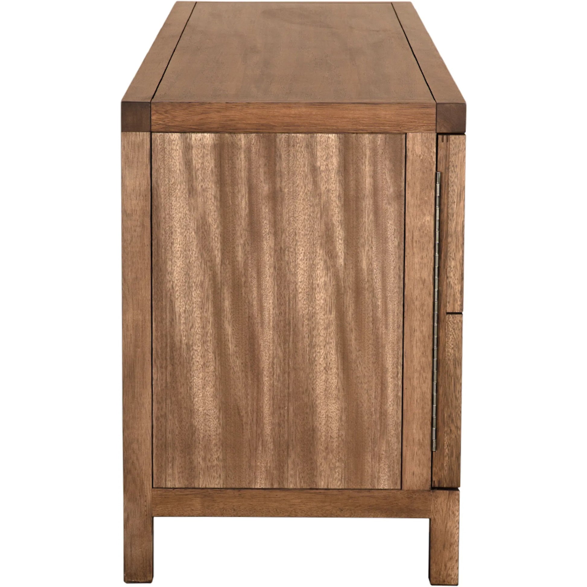 Quadrant 4 Door Sideboard by Noir in washed walnut. Made from walnut, veneer in a transitional style.