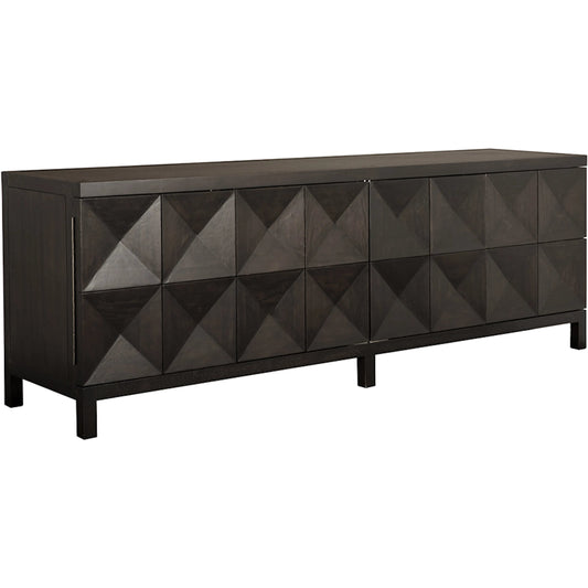 Quadrant 4 Door Sideboard by Noir. Made from walnut, veneer in a transitional style.