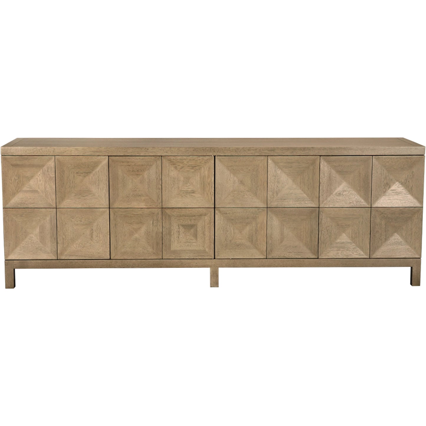 002 SI-2524174 | Additional Silo | Quadrant 4 Door Sideboard by Noir in washed walnut. Made from walnut, veneer in a transitional style.