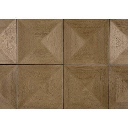 Quadrant 4 Door Sideboard by Noir in washed walnut. Made from walnut, veneer in a transitional style.