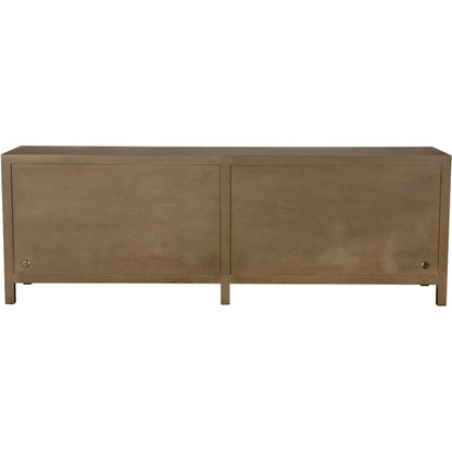 Quadrant 4 Door Sideboard by Noir in washed walnut. Made from walnut, veneer in a transitional style.
