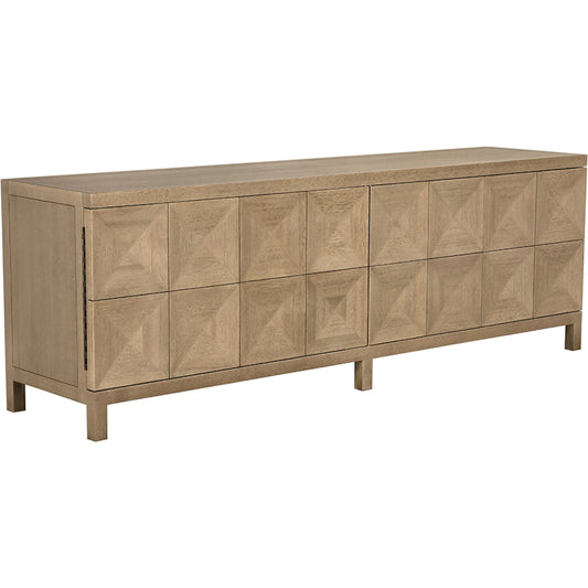 001 SI-2524174 | Primary Silo | Quadrant 4 Door Sideboard by Noir in washed walnut. Made from walnut, veneer in a transitional style.