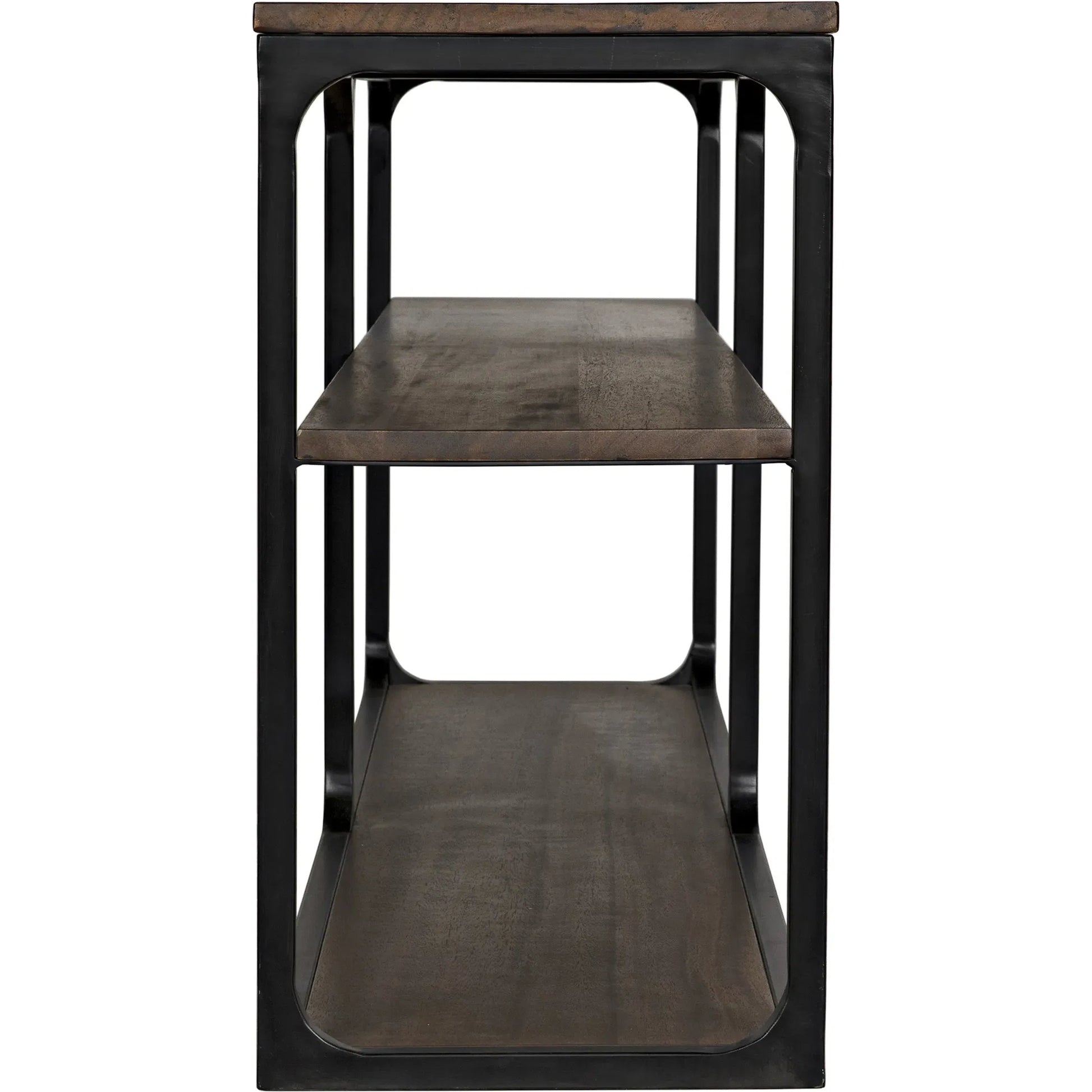 Novie Console by Noir in dark walnut. Made from walnut, metal in a modern style.