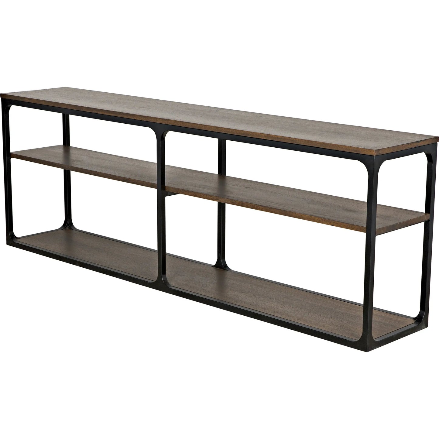 008 S-335218 | Unknown | Novie Console by Noir in dark walnut. Made from walnut, metal in a modern style.