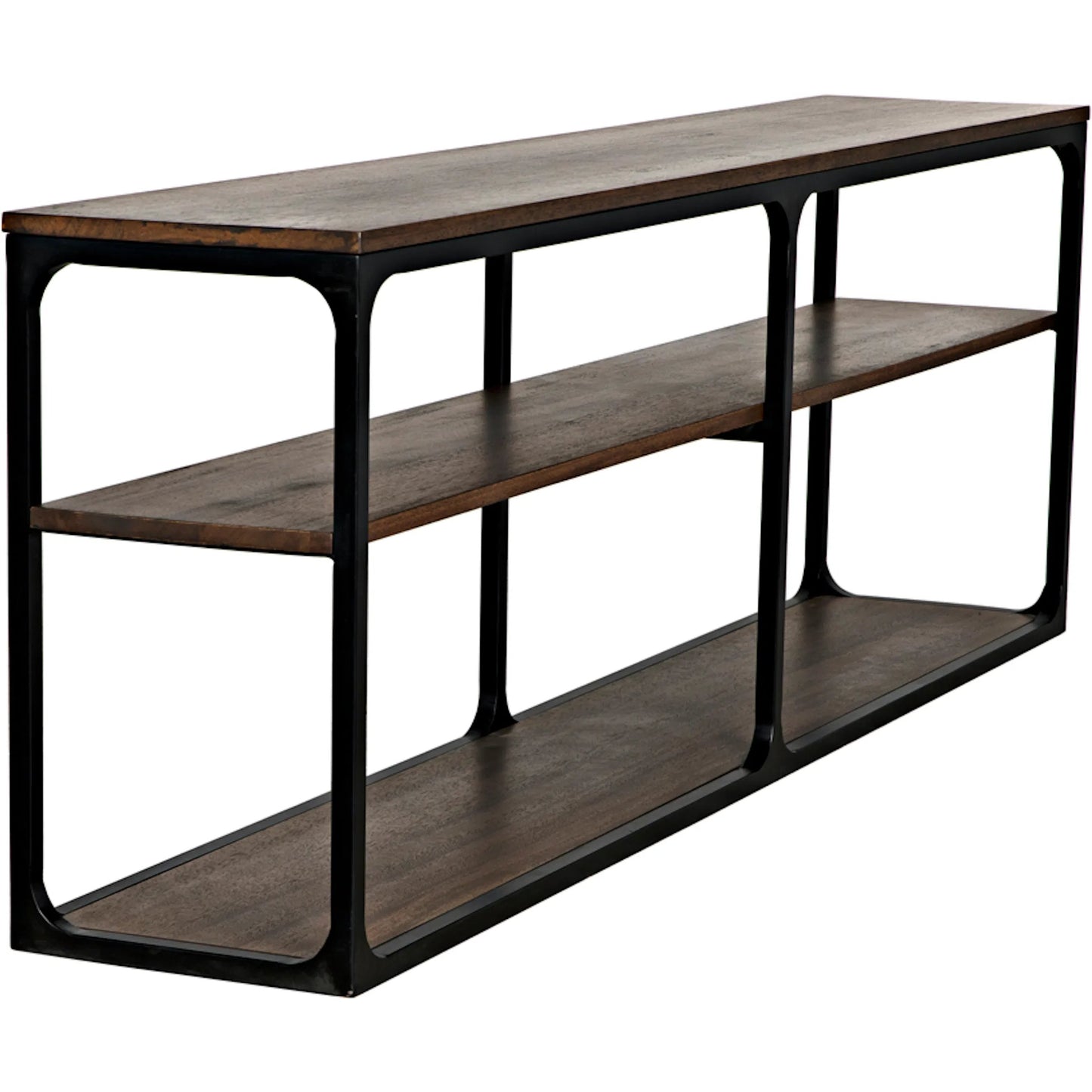 014 S-335218 | Unknown | Novie Console by Noir in dark walnut. Made from walnut, metal in a modern style.