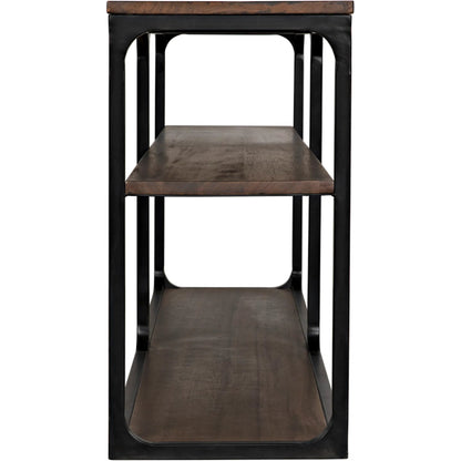 Novie Console by Noir in dark walnut. Made from walnut, metal in a modern style.