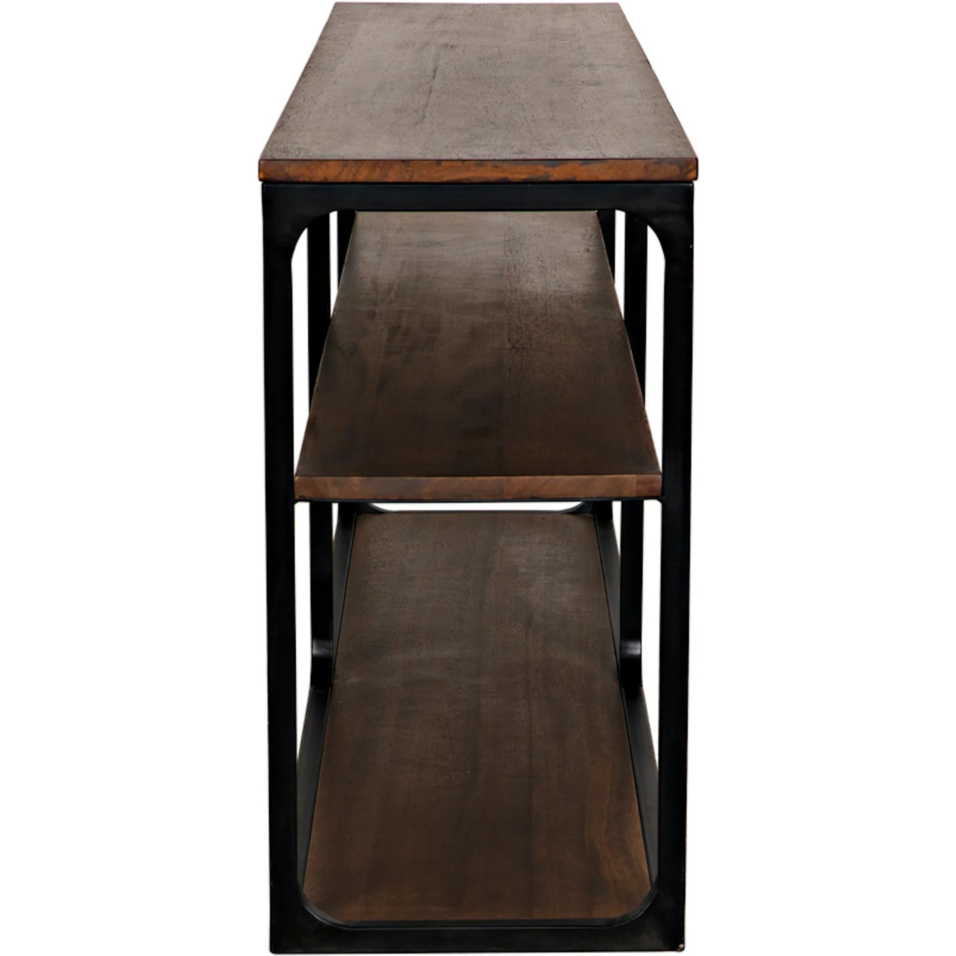 Novie Console by Noir in dark walnut. Made from walnut, metal in a modern style.