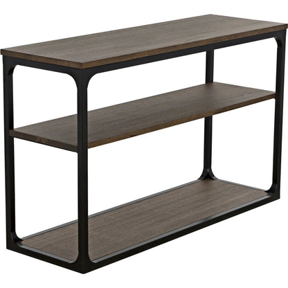 Novie Console by Noir in dark walnut. Made from walnut, metal in a modern style.