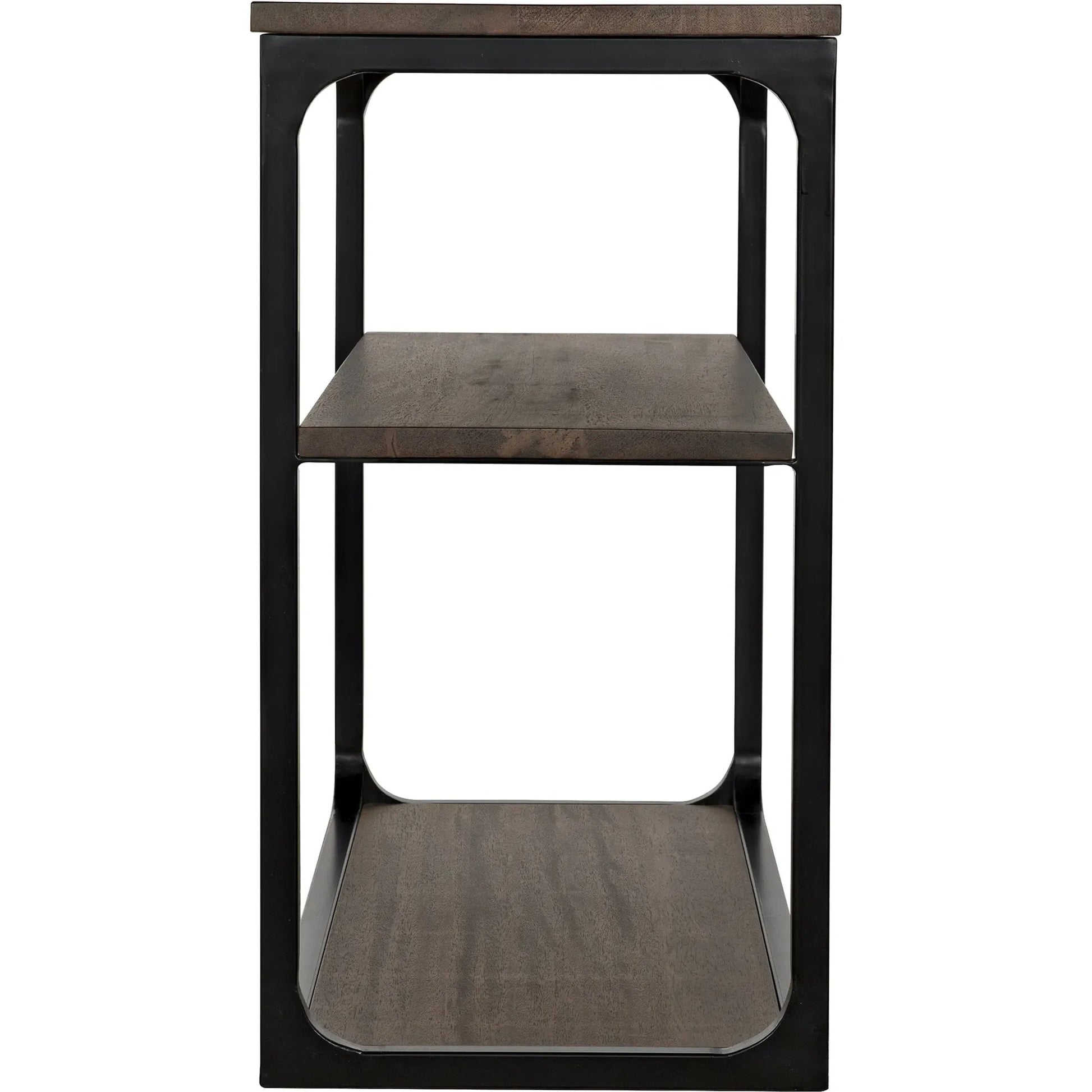 Novie Console by Noir in dark walnut. Made from walnut, metal in a modern style.