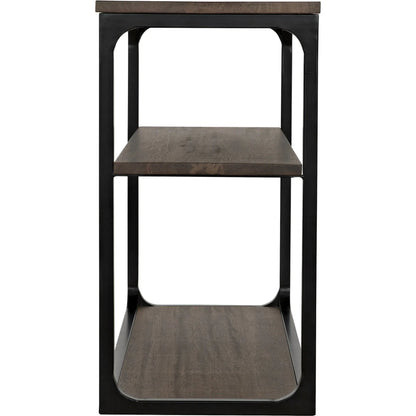 Novie Console by Noir in dark walnut. Made from walnut, metal in a modern style.