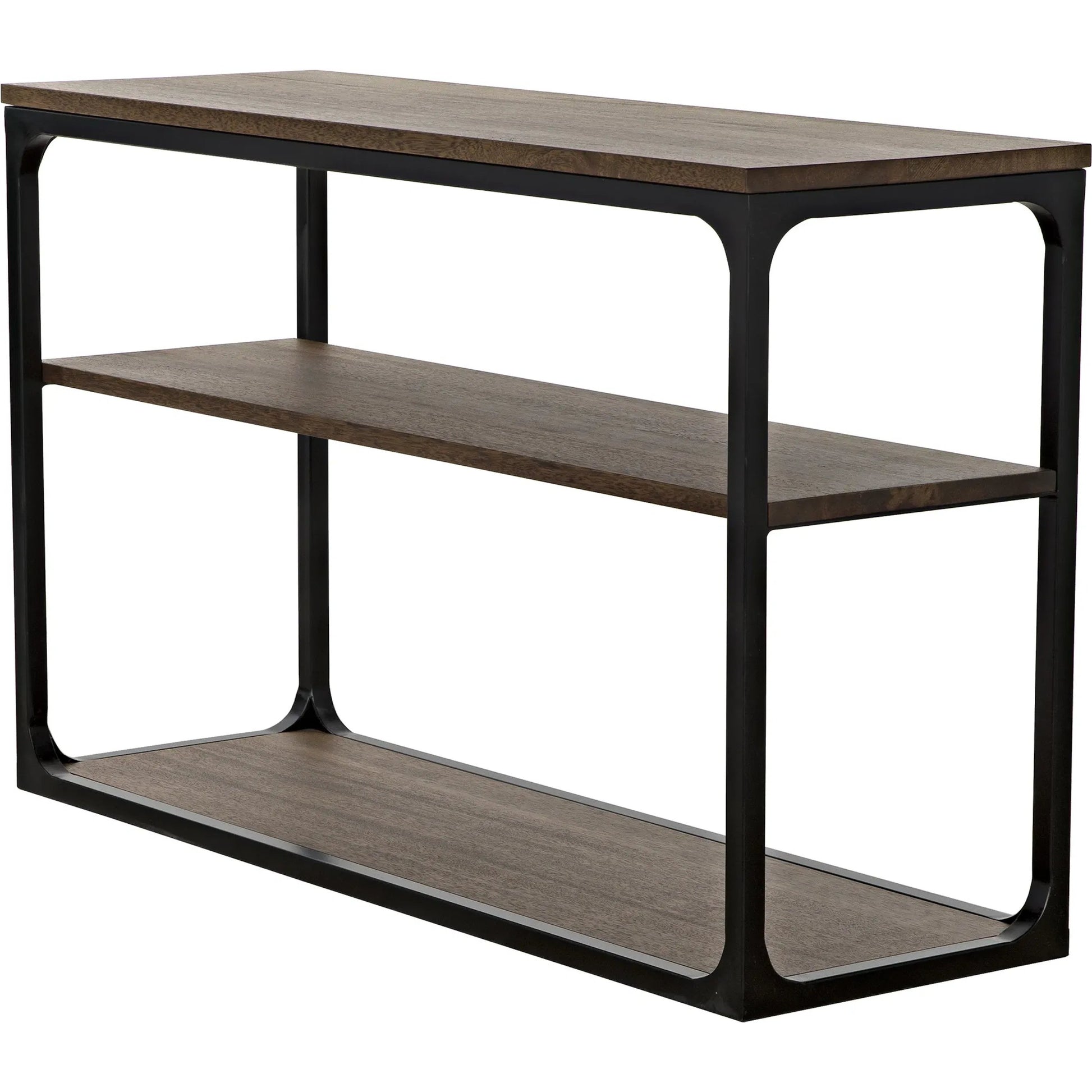 Novie Console by Noir in dark walnut. Made from walnut, metal in a modern style.