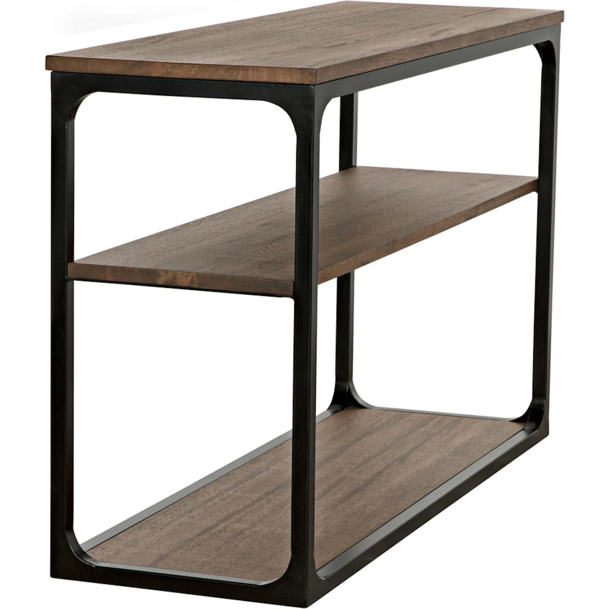Novie Console by Noir in dark walnut. Made from walnut, metal in a modern style.