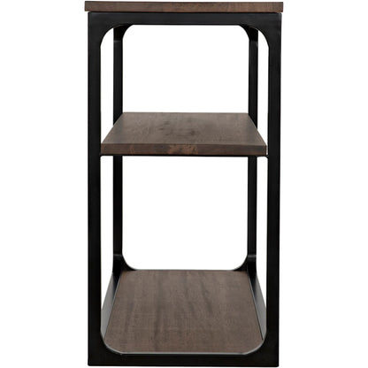 Novie Console by Noir in dark walnut. Made from walnut, metal in a modern style.