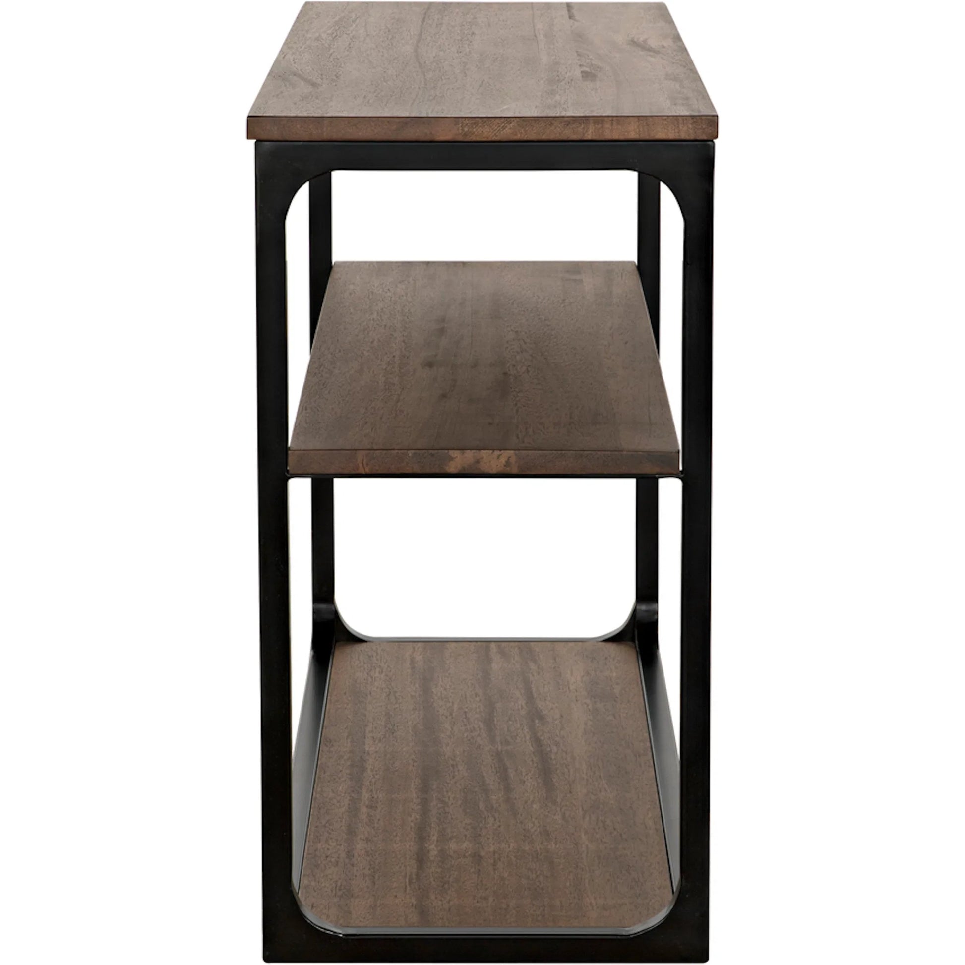 Novie Console by Noir in dark walnut. Made from walnut, metal in a modern style.