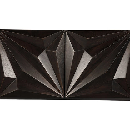 Zurich Console in Ebony by Noir in ebony walnut. Made from walnut, veneer, iron in a unique style.