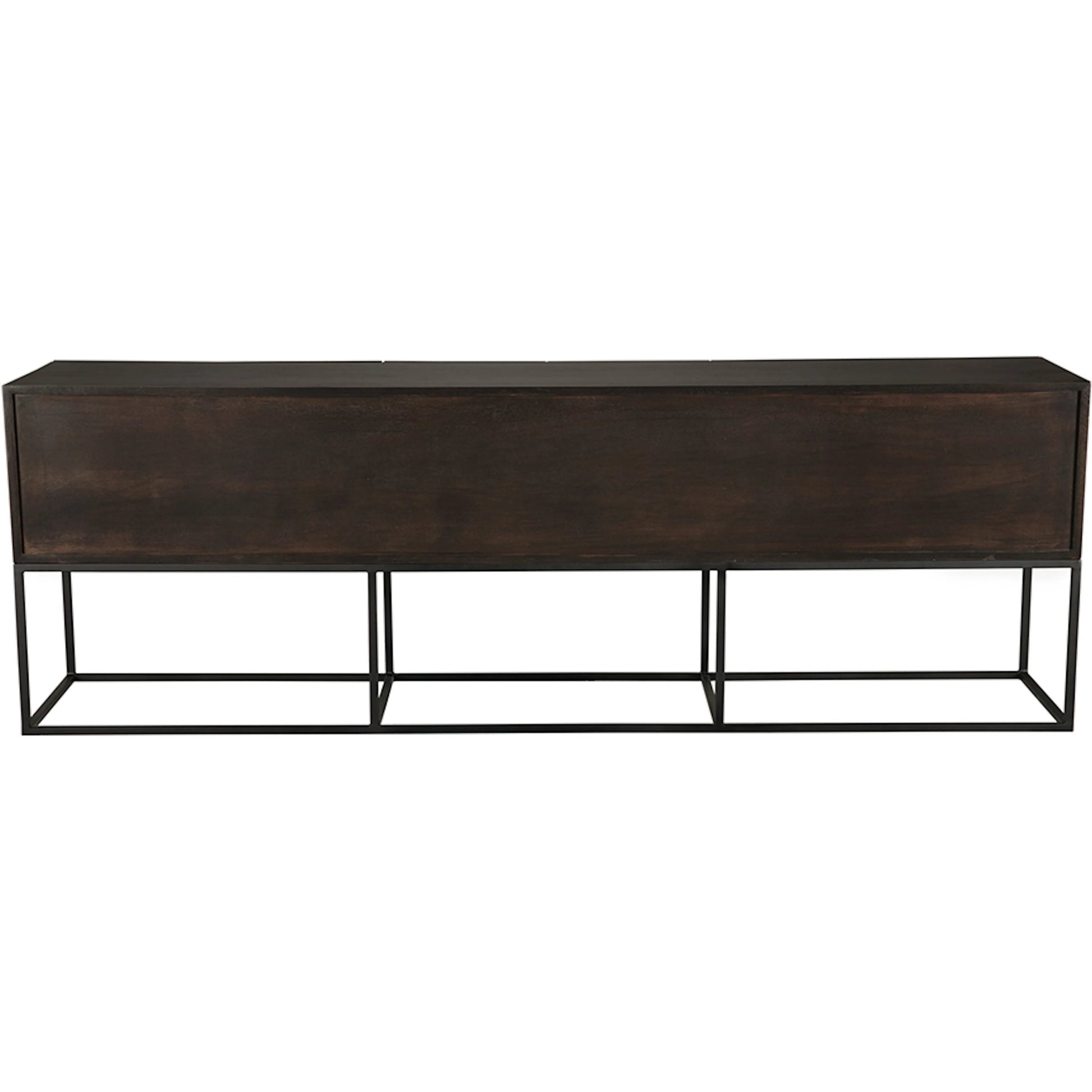 Zurich Console in Ebony by Noir in ebony walnut. Made from walnut, veneer, iron in a unique style.