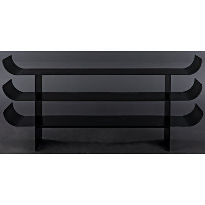 Kyoto Console by Noir in black metal. Made from metal in a eclectic & global style.