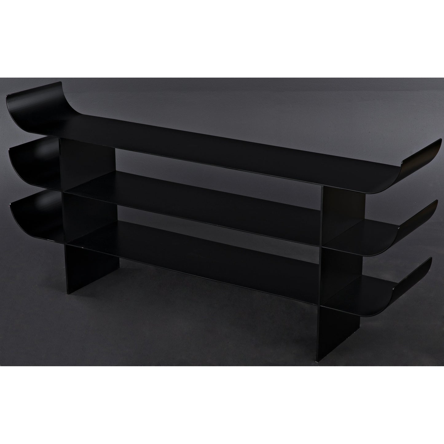 009 SR-888740 | Additional Silo | Kyoto Console by Noir in black metal. Made from metal in a eclectic & global style.