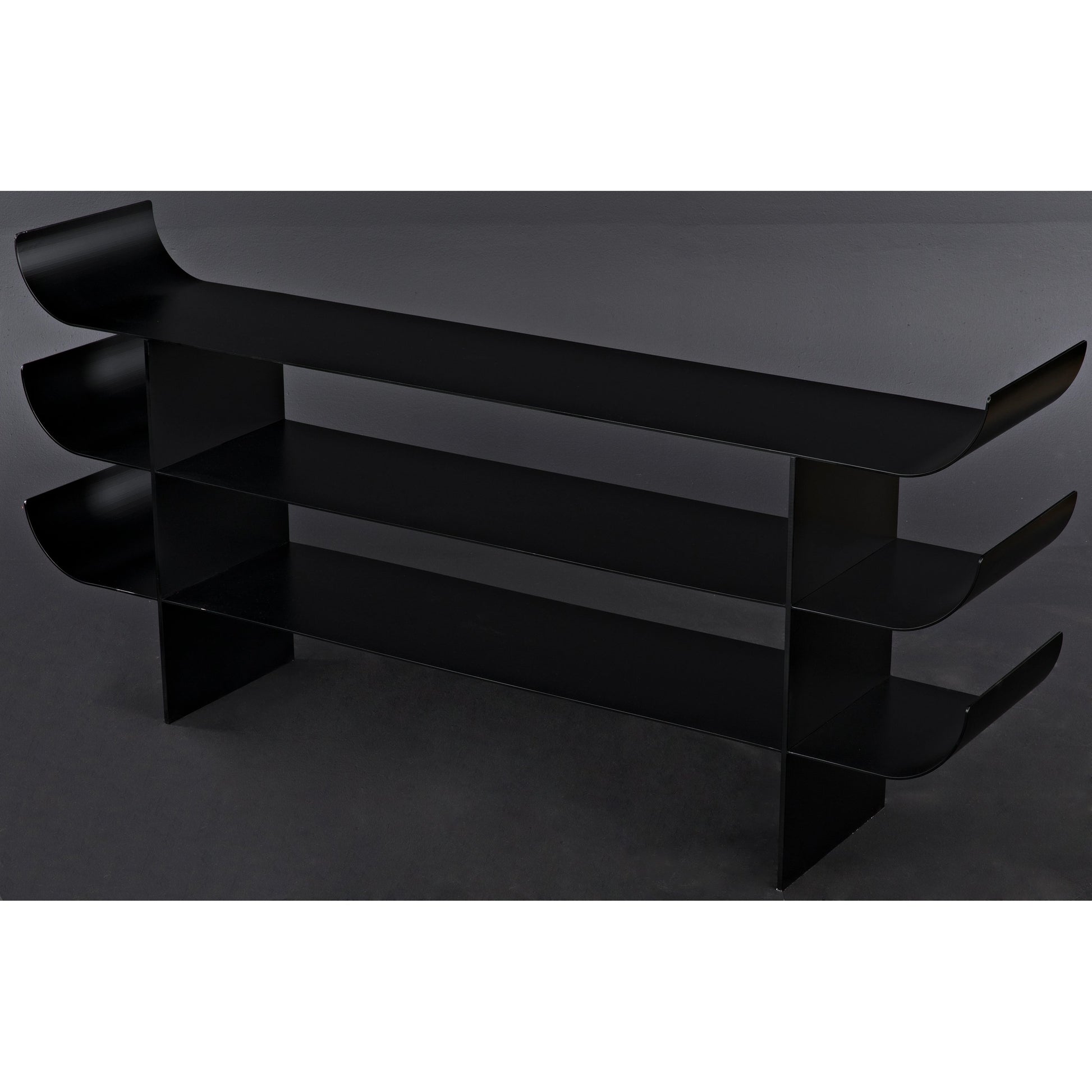 Kyoto Console by Noir in black metal. Made from metal in a eclectic & global style.