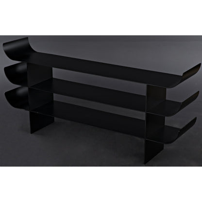 Kyoto Console by Noir in black metal. Made from metal in a eclectic & global style.