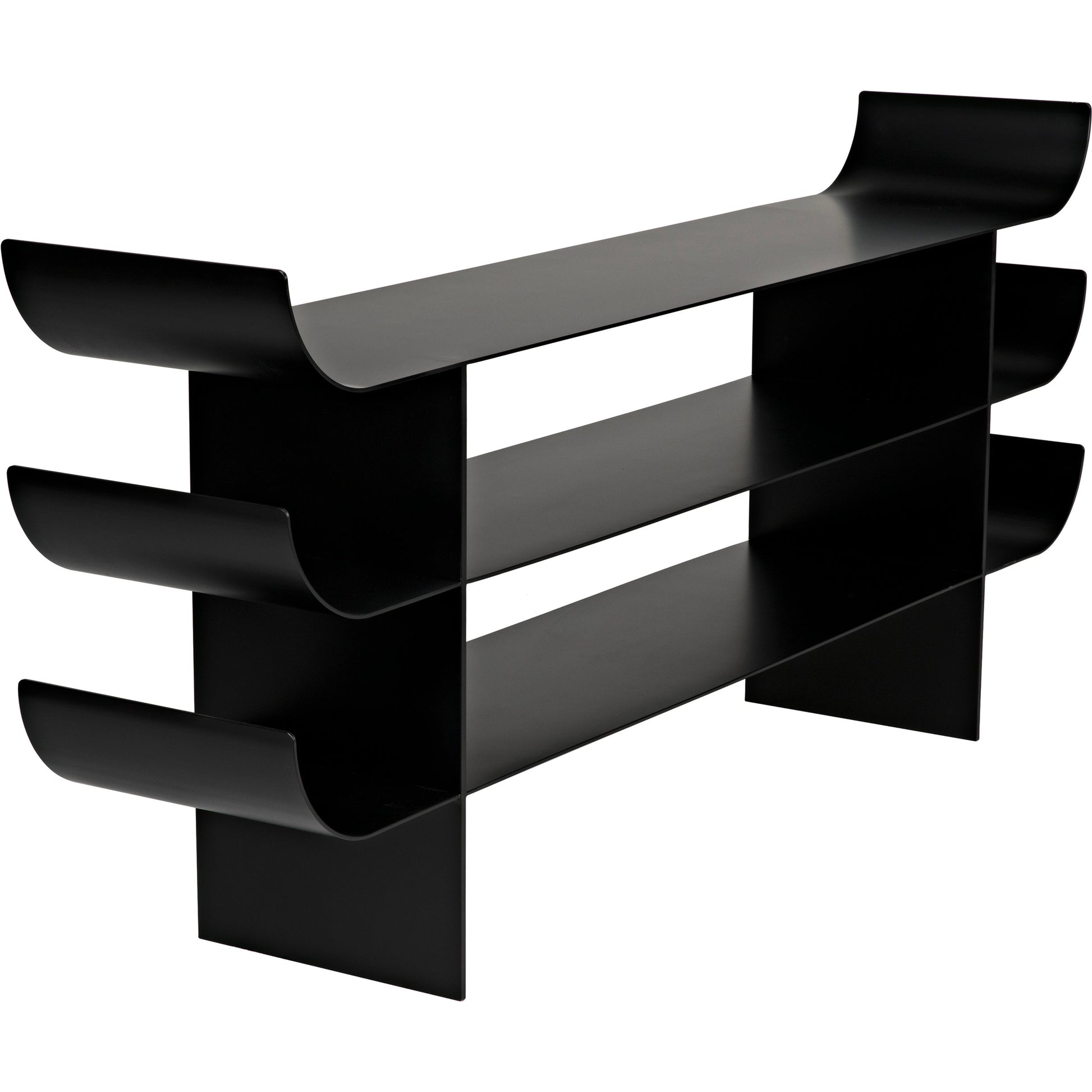 Kyoto Console by Noir in black metal. Made from metal in a eclectic & global style.