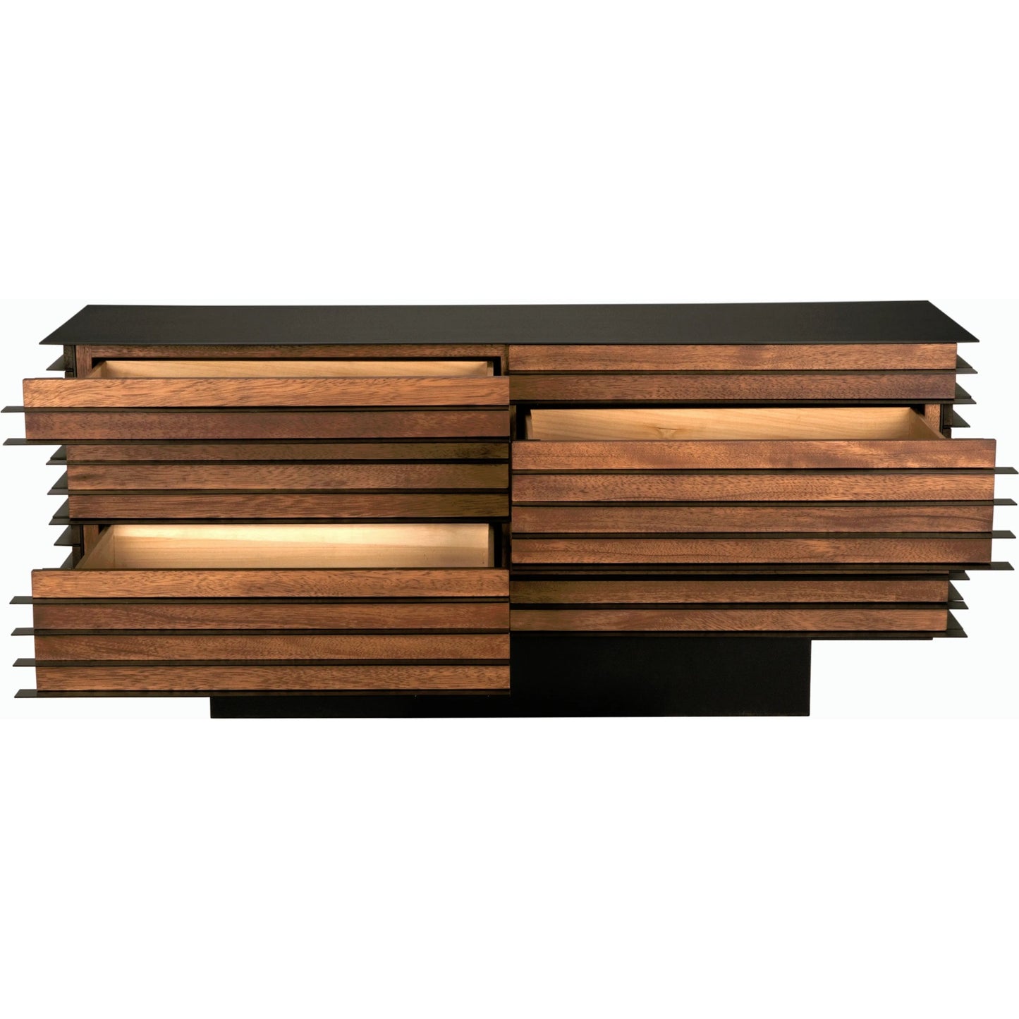 019 SI-2189437 | Additional Silo | Elevation Sideboard by Noir in dark walnut with matte black. Made from walnut and industrial steel in a modern style.