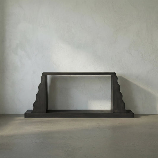 Aurora Console by Noir in ebony walnut. Made from walnut in a eclectic & global style.