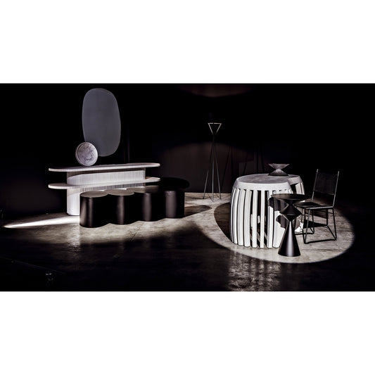 Parker Console Table by Noir in white wash. Made from mahogany in a modern style.