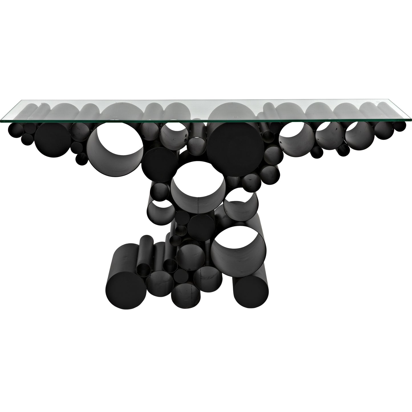 001 SI-1707270 | Primary Silo | Paradox Console by Noir in black metal. Made from metal in a modern style.