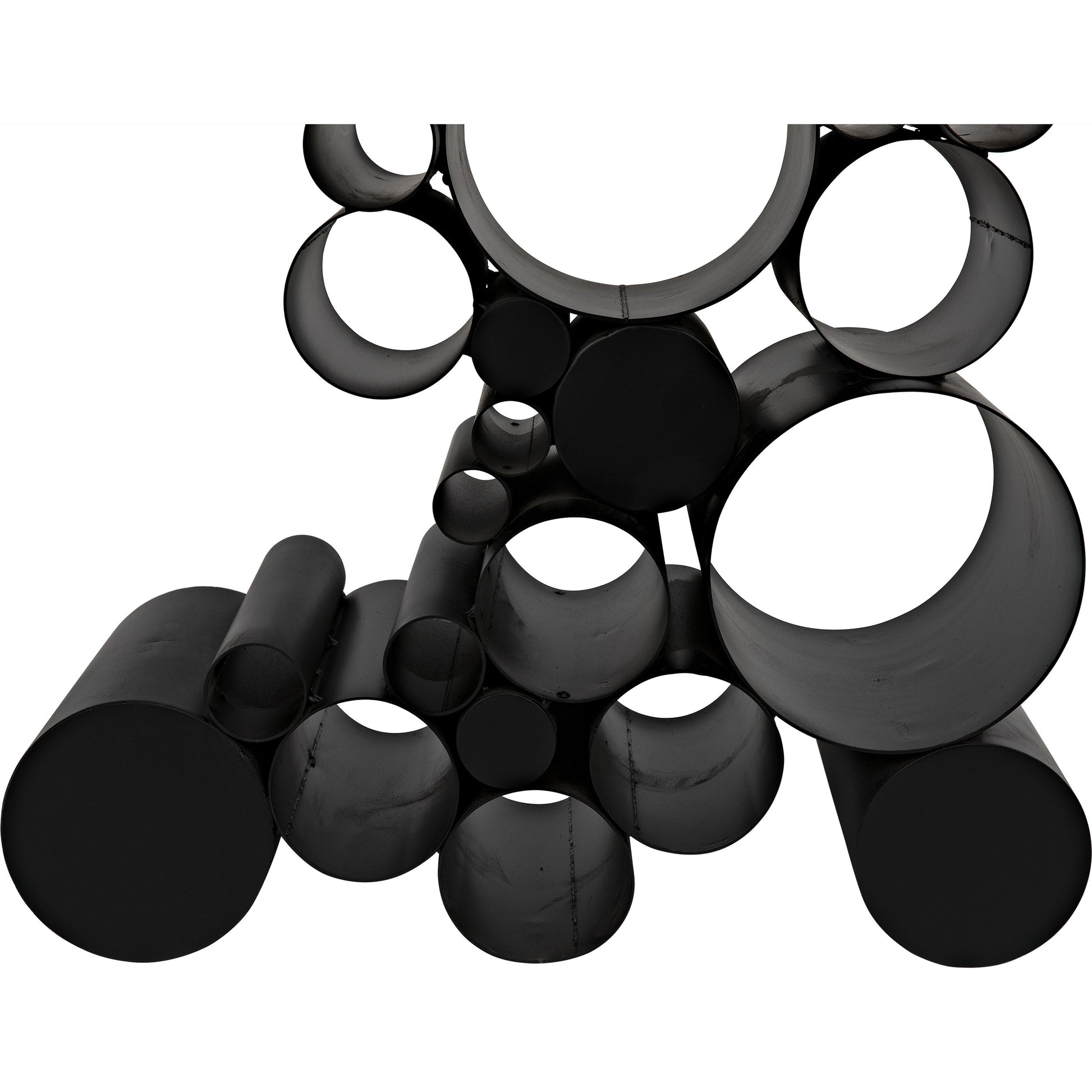 Paradox Console by Noir in black metal. Made from metal in a modern style.