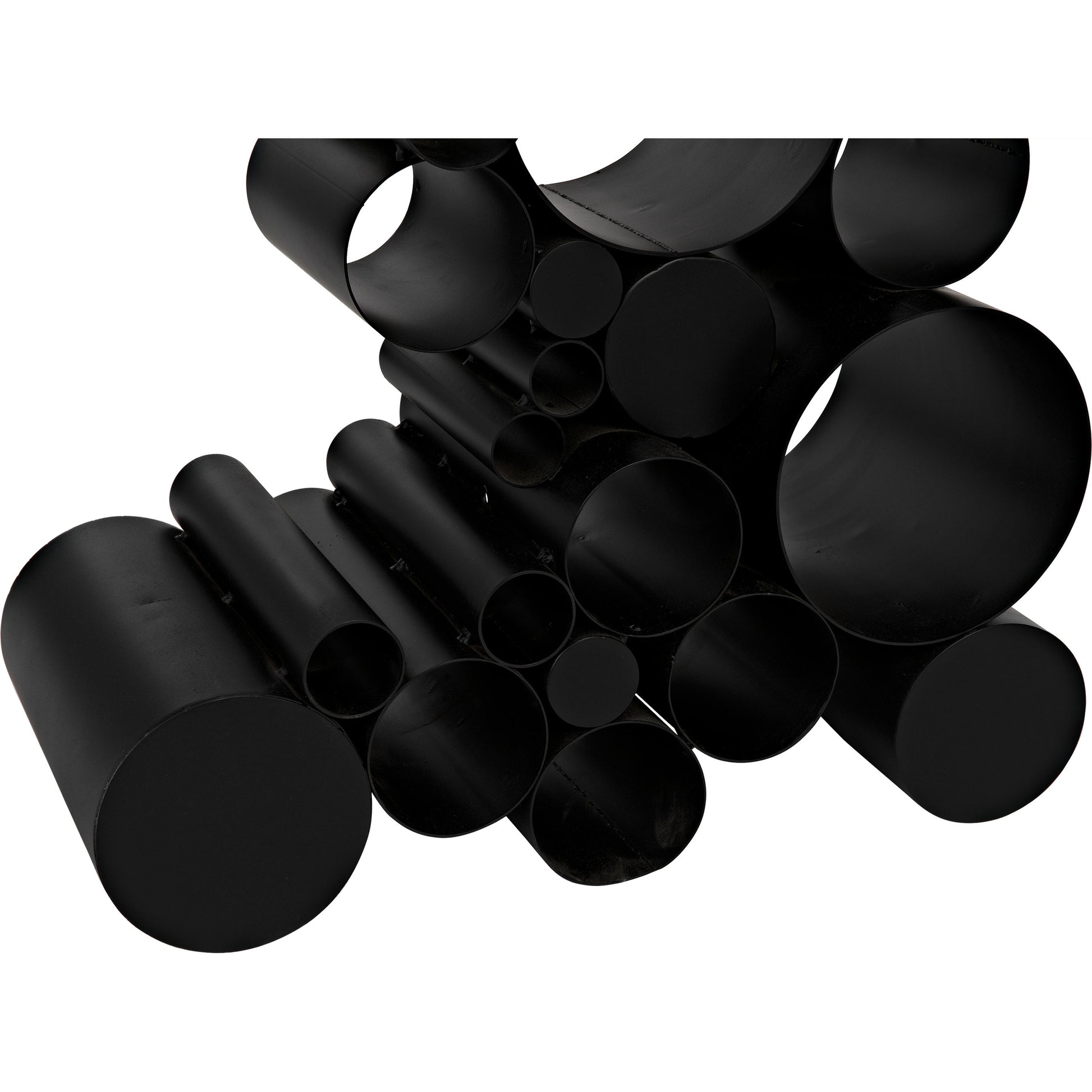 Paradox Console by Noir in black metal. Made from metal in a modern style.