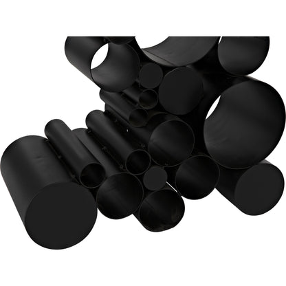 Paradox Console by Noir in black metal. Made from metal in a modern style.