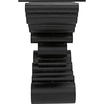 Paradox Console by Noir in black metal. Made from metal in a modern style.