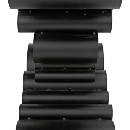 Paradox Console by Noir in black metal. Made from metal in a modern style.